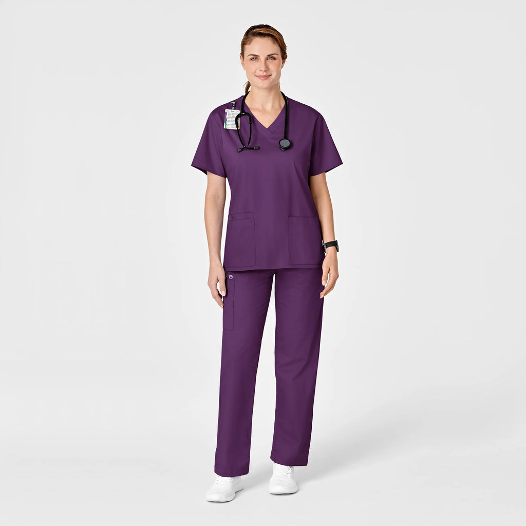 Wink Scrubs Women's Pull-On Cargo Scrub Pant Eggplant | scrub-supply.com