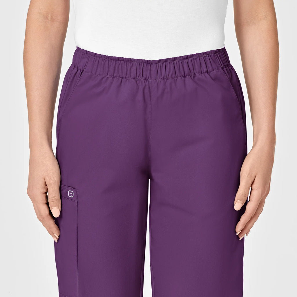 Wink Scrubs Women's Pull-On Cargo Scrub Pant Eggplant | scrub-supply.com