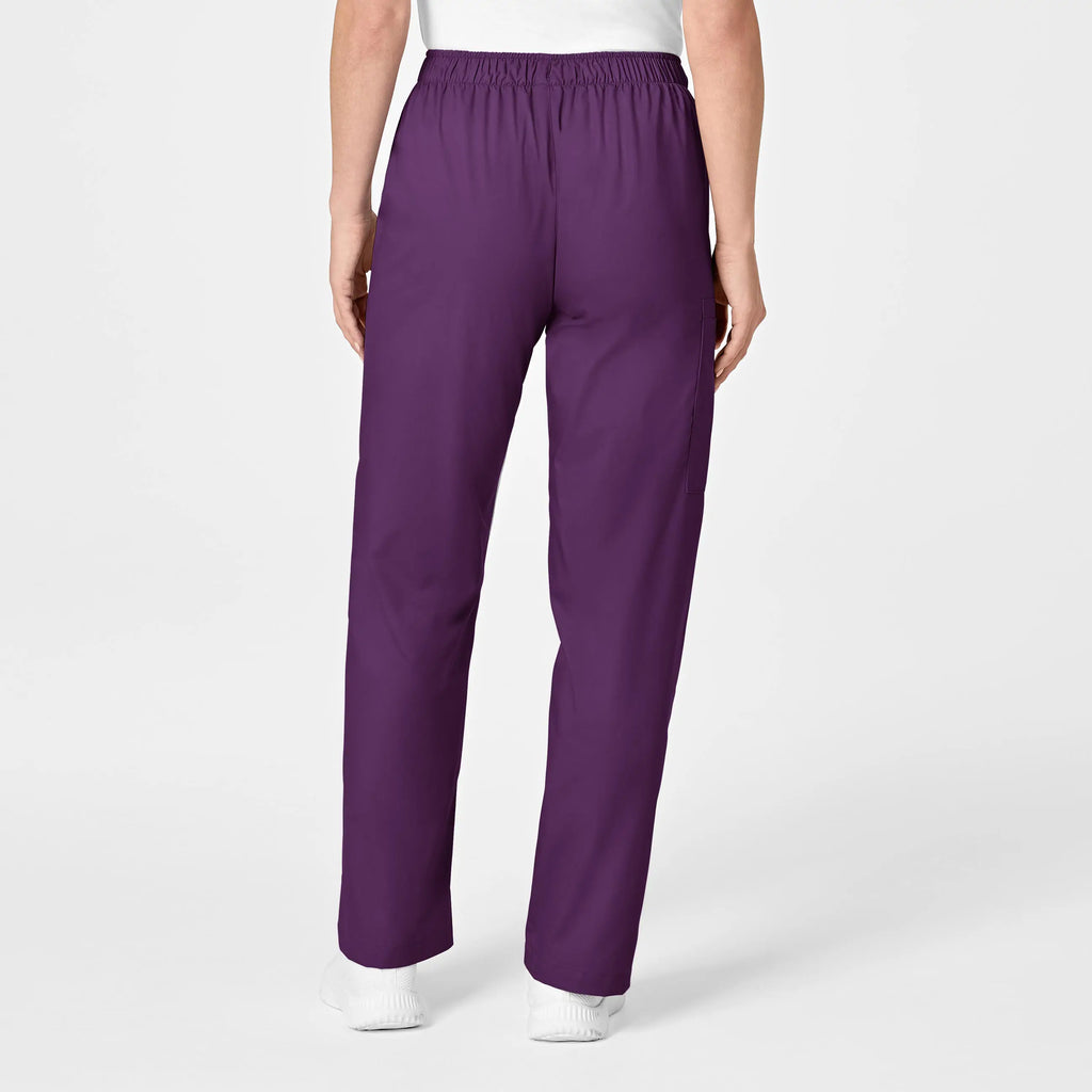 Wink Scrubs Women's Pull-On Cargo Scrub Pant Eggplant | scrub-supply.com