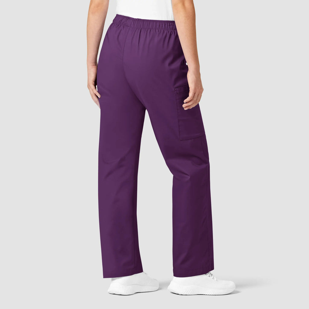 Wink Scrubs Women's Pull-On Cargo Scrub Pant Eggplant | scrub-supply.com