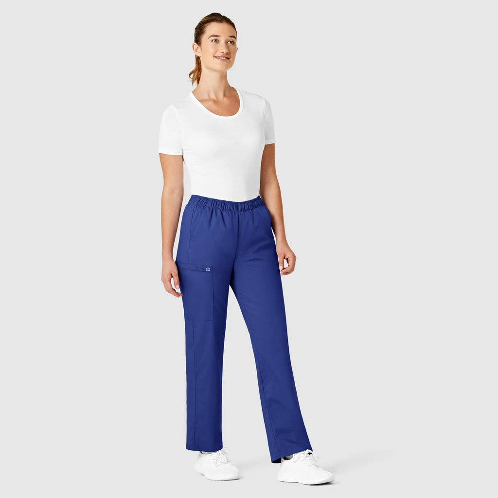 Wink Scrubs Women's Pull-On Cargo Scrub Pant Galaxy Blue | scrub-supply.com