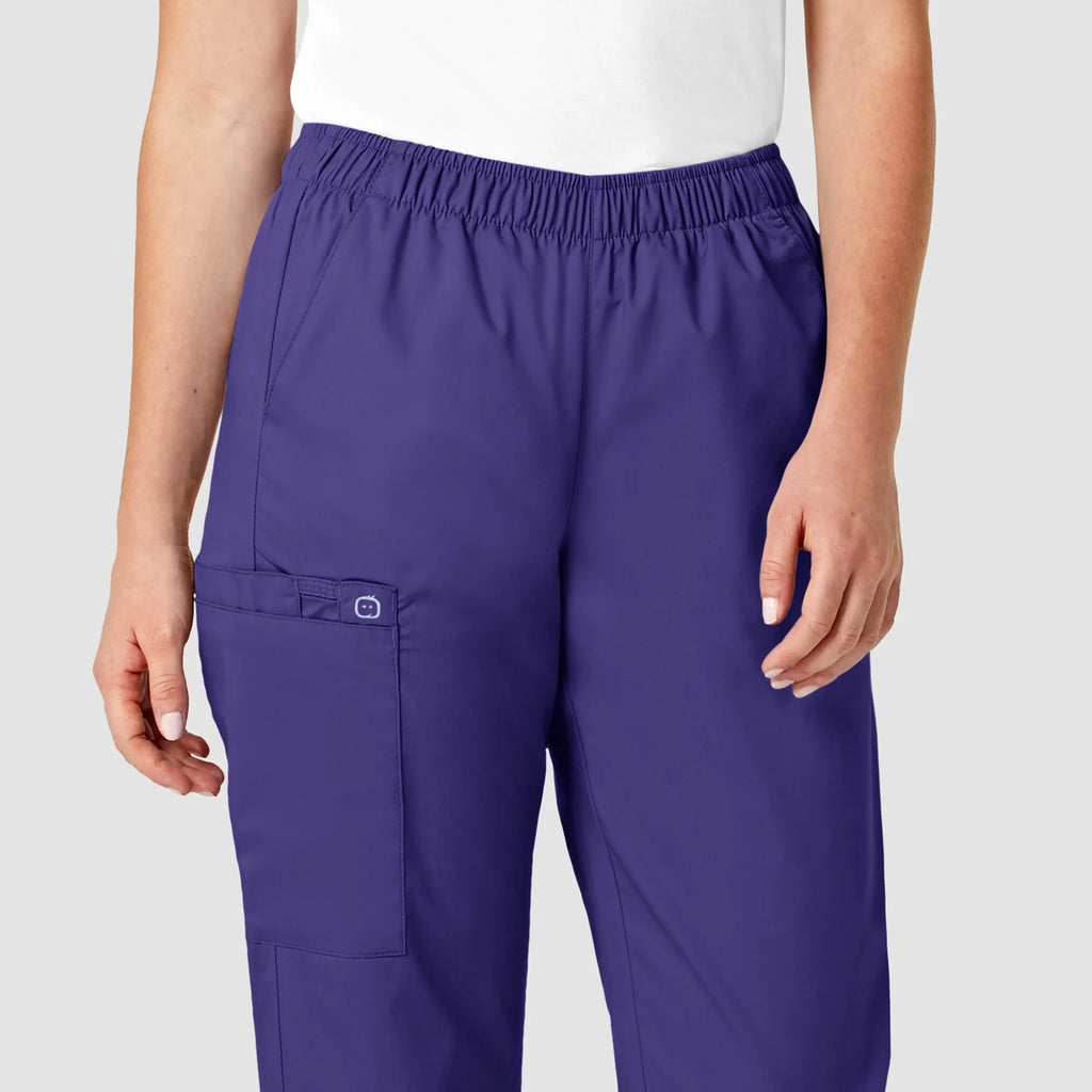 Wink Scrubs Women's Pull-On Cargo Scrub Pant Grape | scrub-supply.com