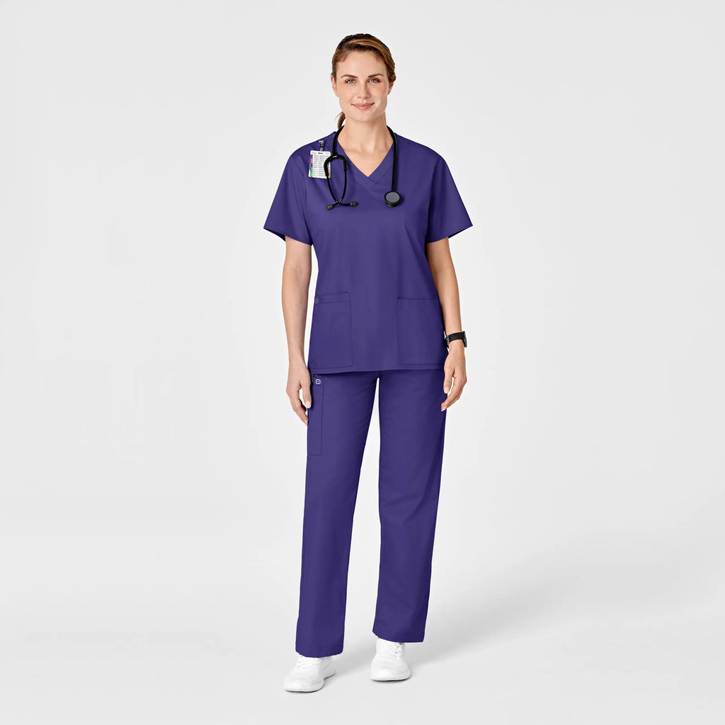 Wink Scrubs Women's Pull-On Cargo Scrub Pant Grape | scrub-supply.com