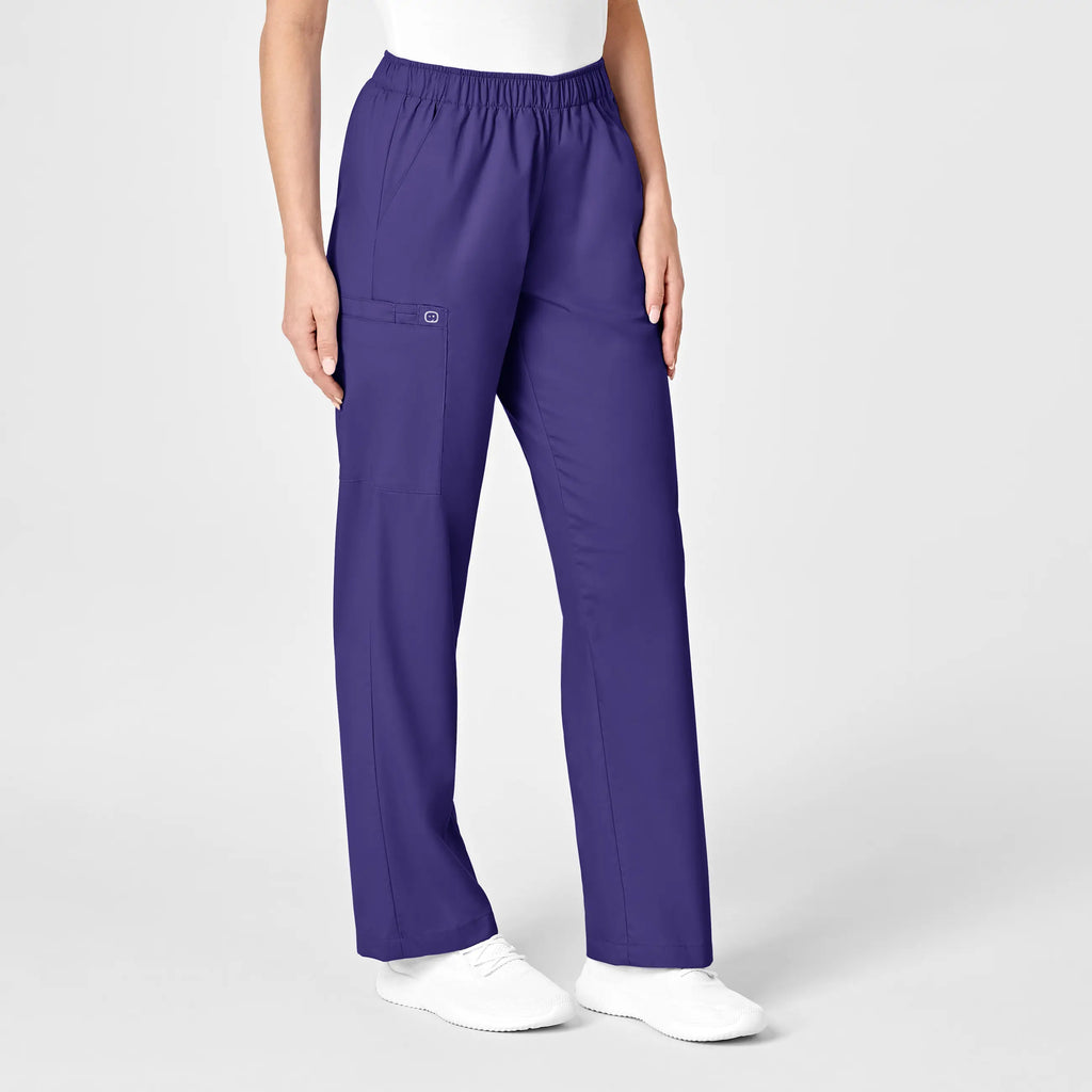 Wink Scrubs Women's Pull-On Cargo Scrub Pant Grape | scrub-supply.com