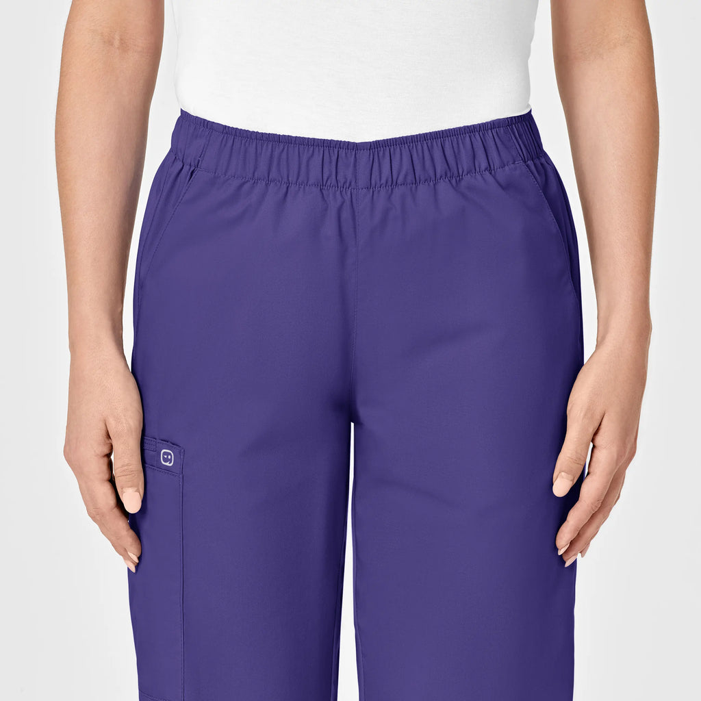 Wink Scrubs Women's Pull-On Cargo Scrub Pant Grape | scrub-supply.com