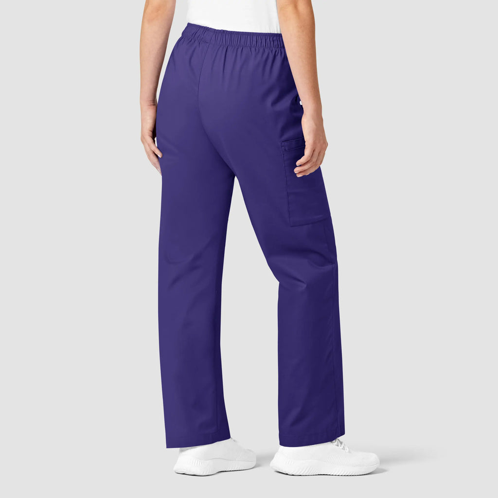 Wink Scrubs Women's Pull-On Cargo Scrub Pant Grape | scrub-supply.com