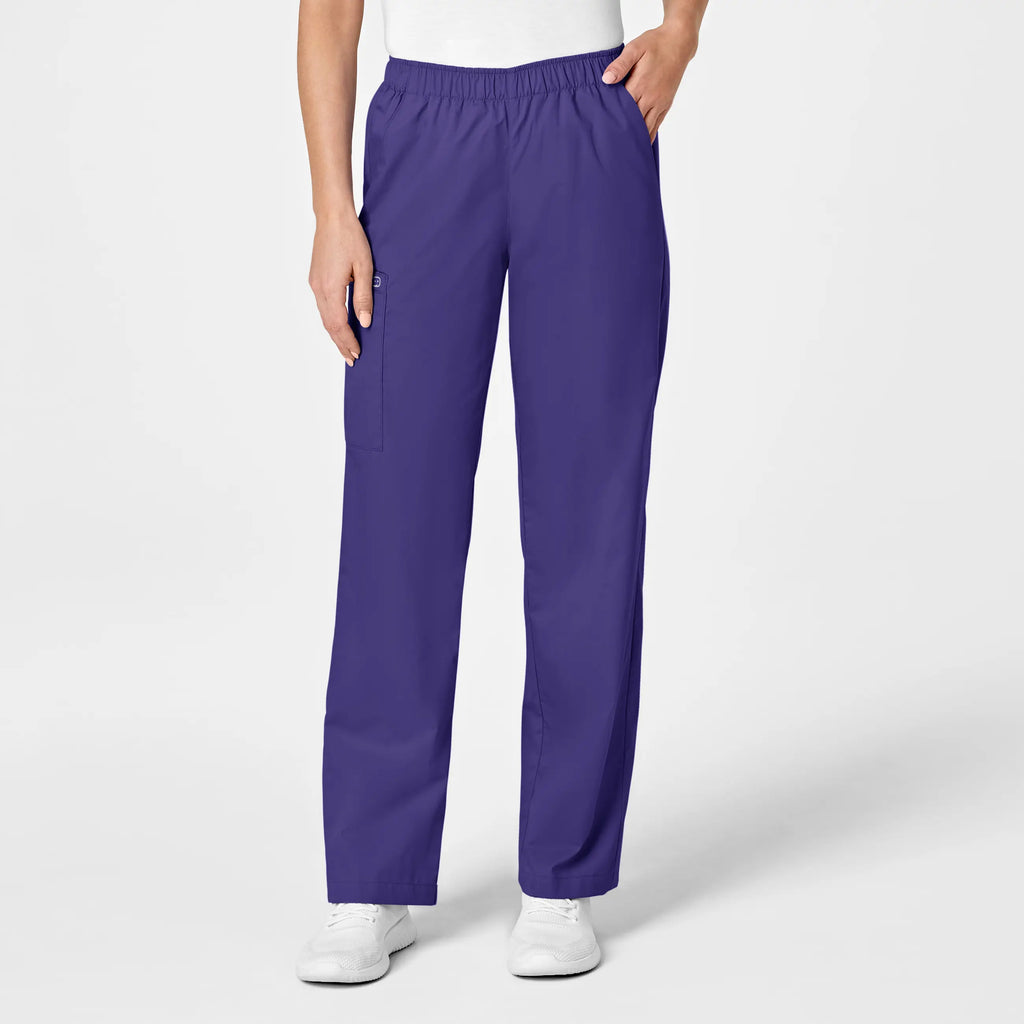 Wink Scrubs Women's Pull-On Cargo Scrub Pant Grape | scrub-supply.com