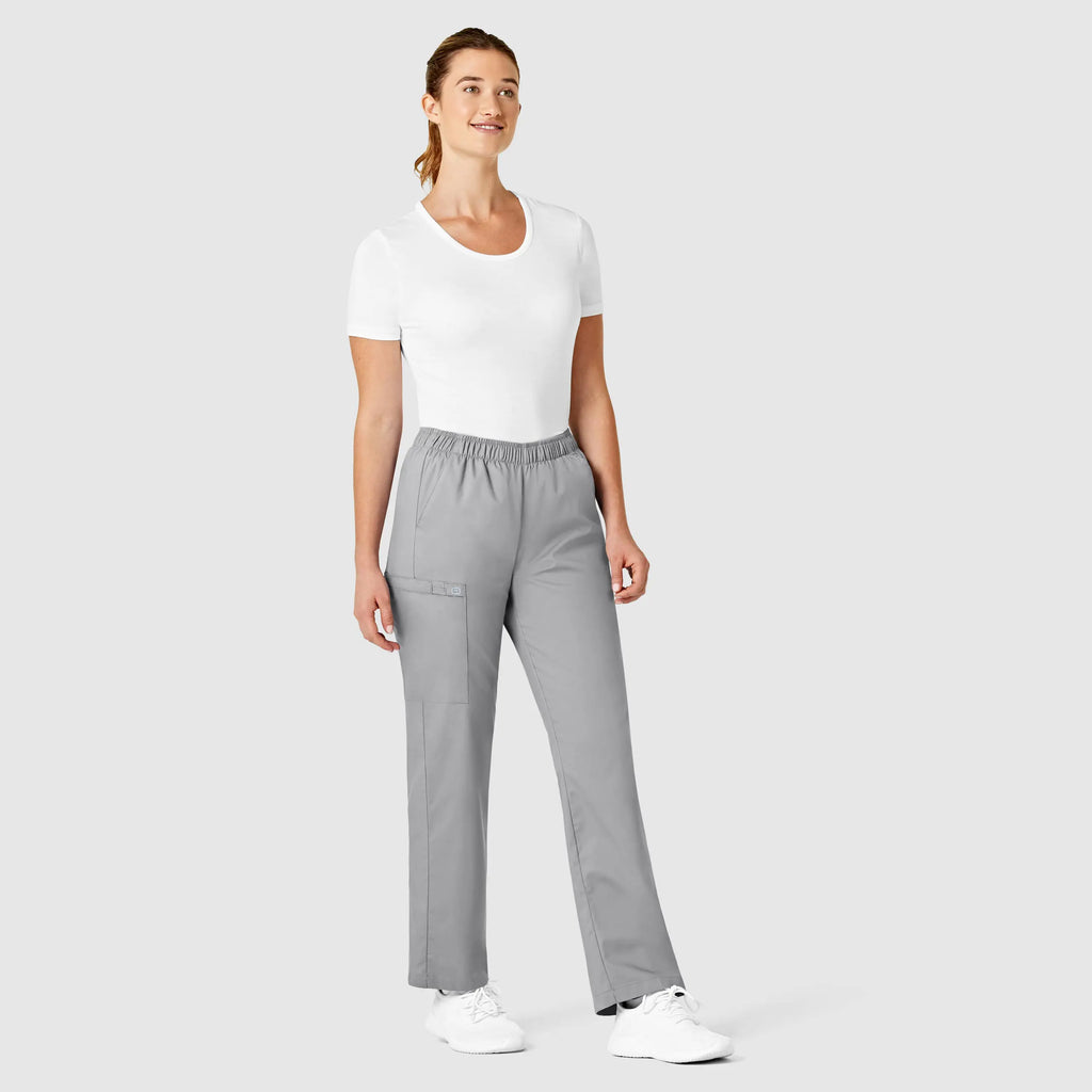 Wink Scrubs Women's Pull-On Cargo Scrub Pant Grey | scrub-supply.com