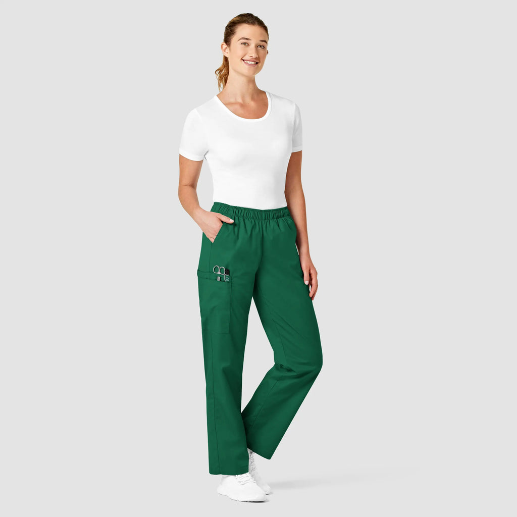 Wink Scrubs Women's Pull-On Cargo Scrub Pant Hunter | scrub-supply.com