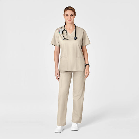 Wink Scrubs Women's Pull-On Cargo Scrub Pant Khaki | scrub-supply.com