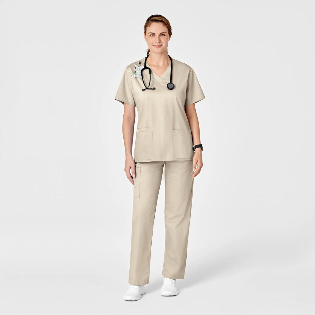 Wink Scrubs Women's Pull-On Cargo Scrub Pant Khaki | scrub-supply.com