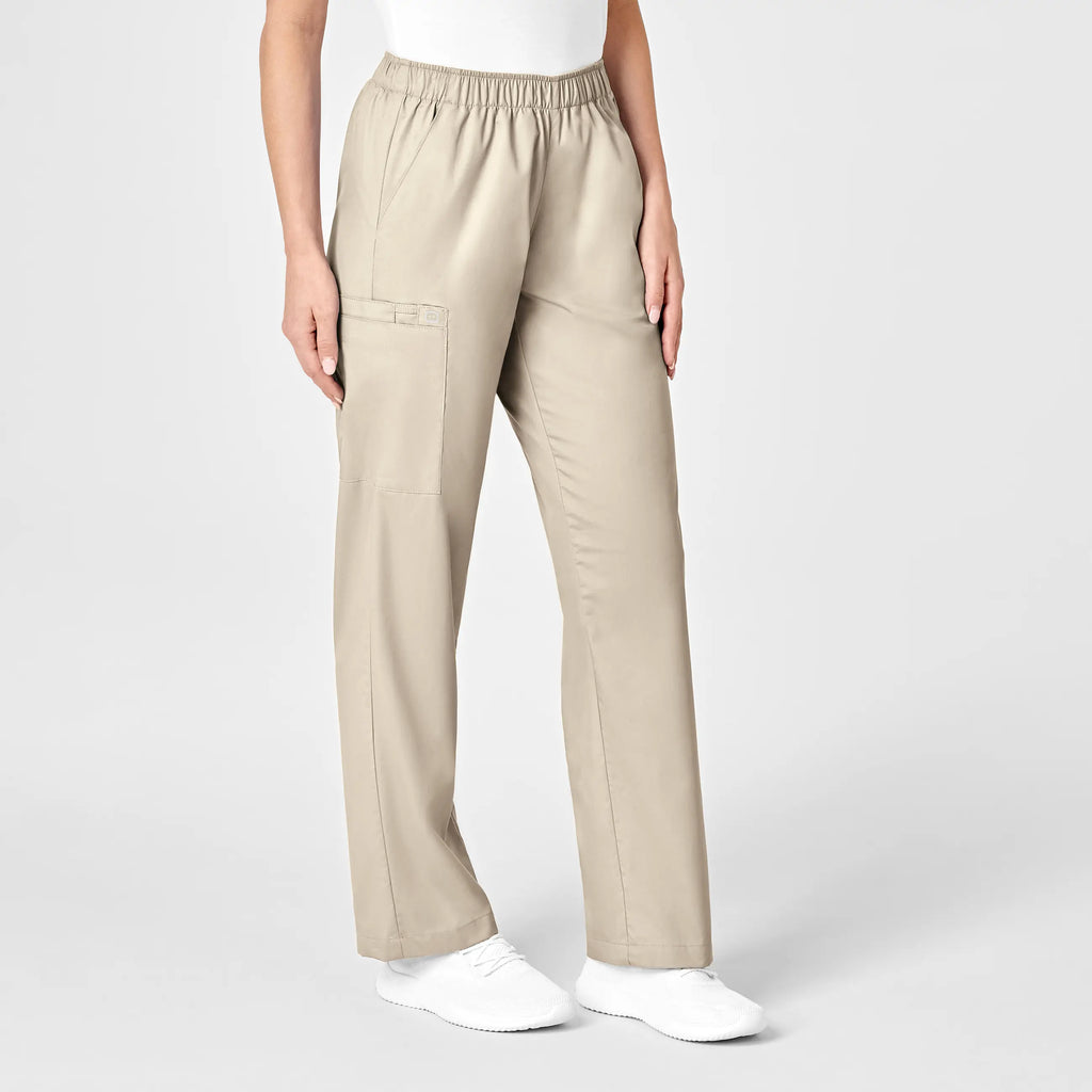 Wink Scrubs Women's Pull-On Cargo Scrub Pant Khaki | scrub-supply.com