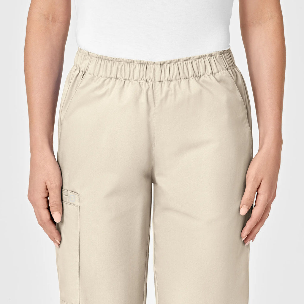 Wink Scrubs Women's Pull-On Cargo Scrub Pant Khaki | scrub-supply.com