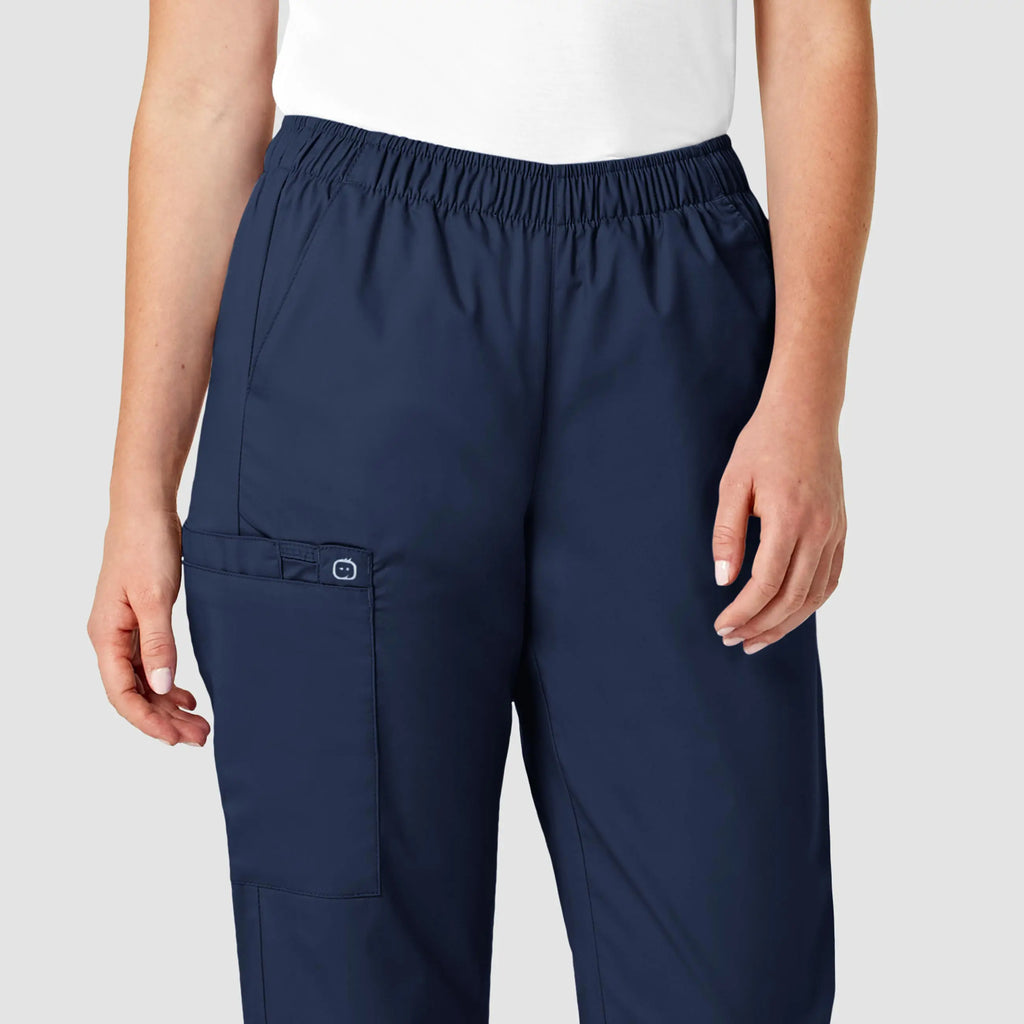 Wink Scrubs Women's Pull-On Cargo Scrub Pant Navy | scrub-supply.com