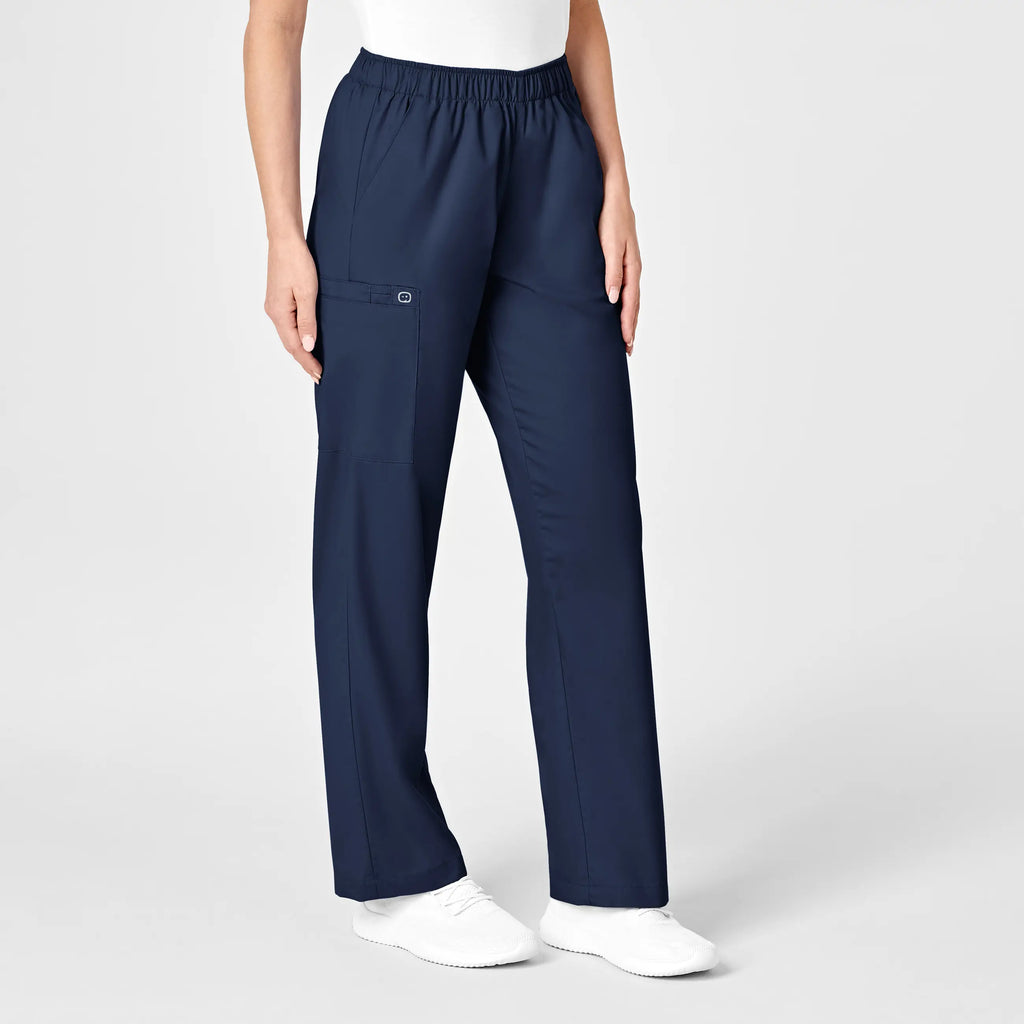 Wink Scrubs Women's Pull-On Cargo Scrub Pant Navy | scrub-supply.com