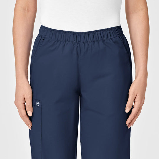 Wink Scrubs Women's Pull-On Cargo Scrub Pant Navy | scrub-supply.com