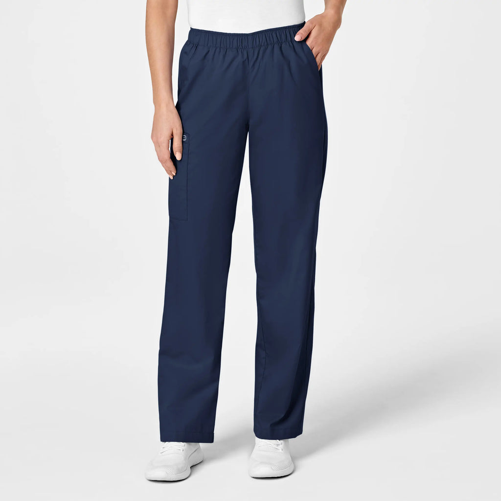 Wink Scrubs Women's Pull-On Cargo Scrub Pant Navy | scrub-supply.com