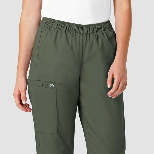 Wink Scrubs Women's Pull-On Cargo Scrub Pant Olive | scrub-supply.com
