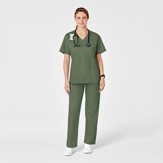 Wink Scrubs Women's Pull-On Cargo Scrub Pant Olive | scrub-supply.com