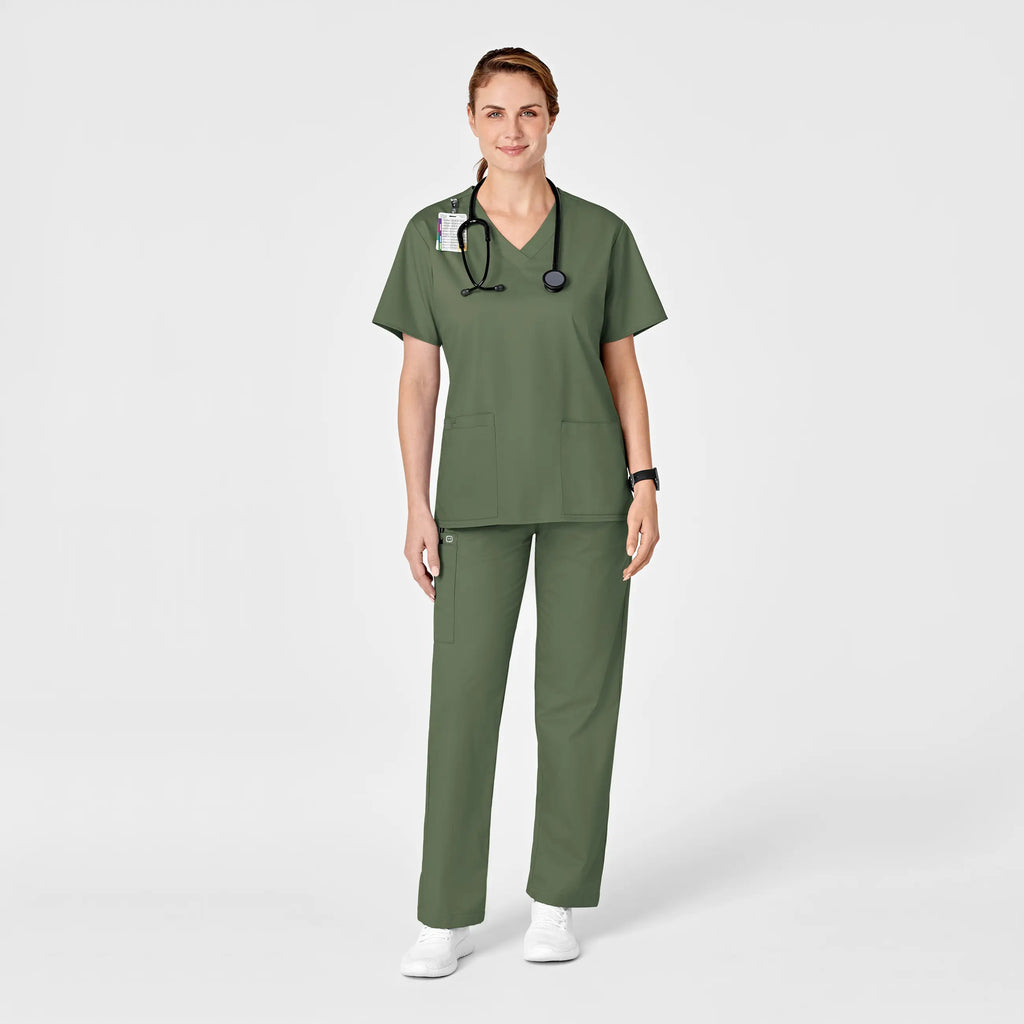 Wink Scrubs Women's Pull-On Cargo Scrub Pant Olive | scrub-supply.com