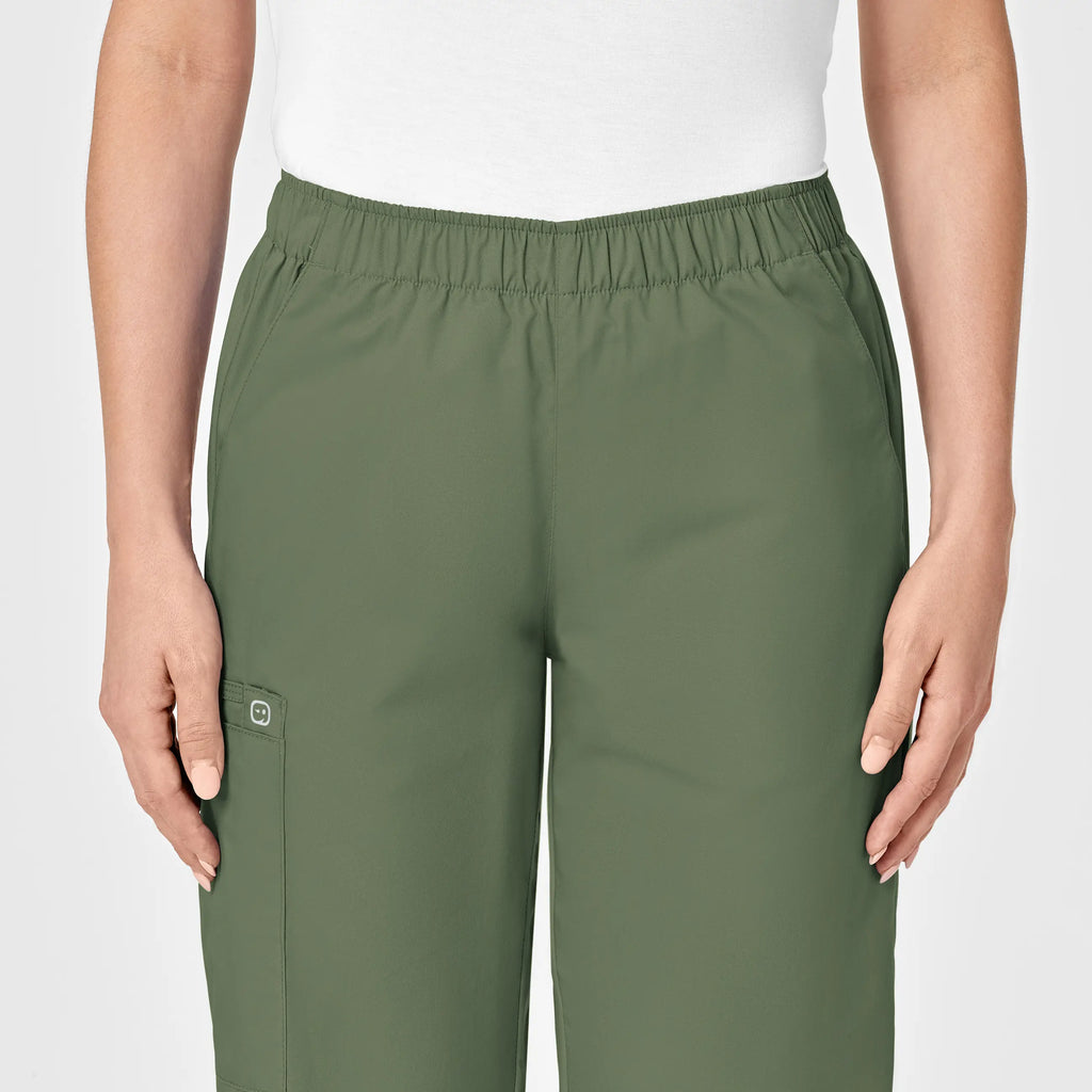 Wink Scrubs Women's Pull-On Cargo Scrub Pant Olive | scrub-supply.com