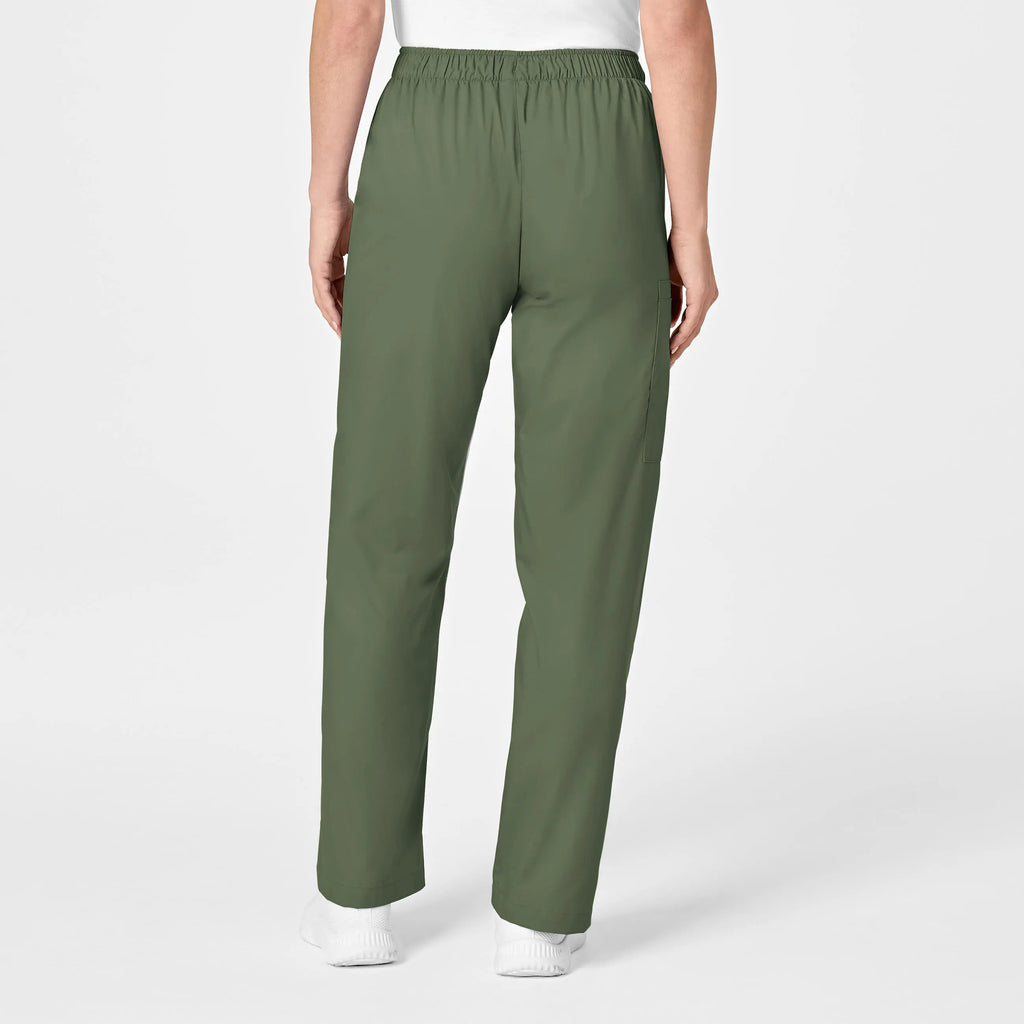 Wink Scrubs Women's Pull-On Cargo Scrub Pant Olive | scrub-supply.com