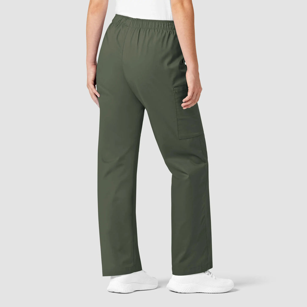 Wink Scrubs Women's Pull-On Cargo Scrub Pant Olive | scrub-supply.com