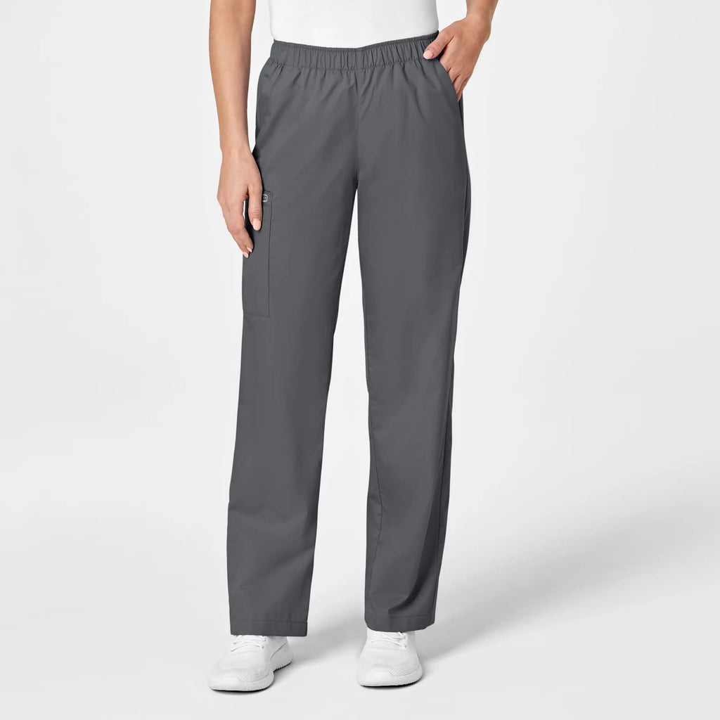 Wink Scrubs Women's Pull-On Cargo Scrub Pant Pewter | scrub-supply.com