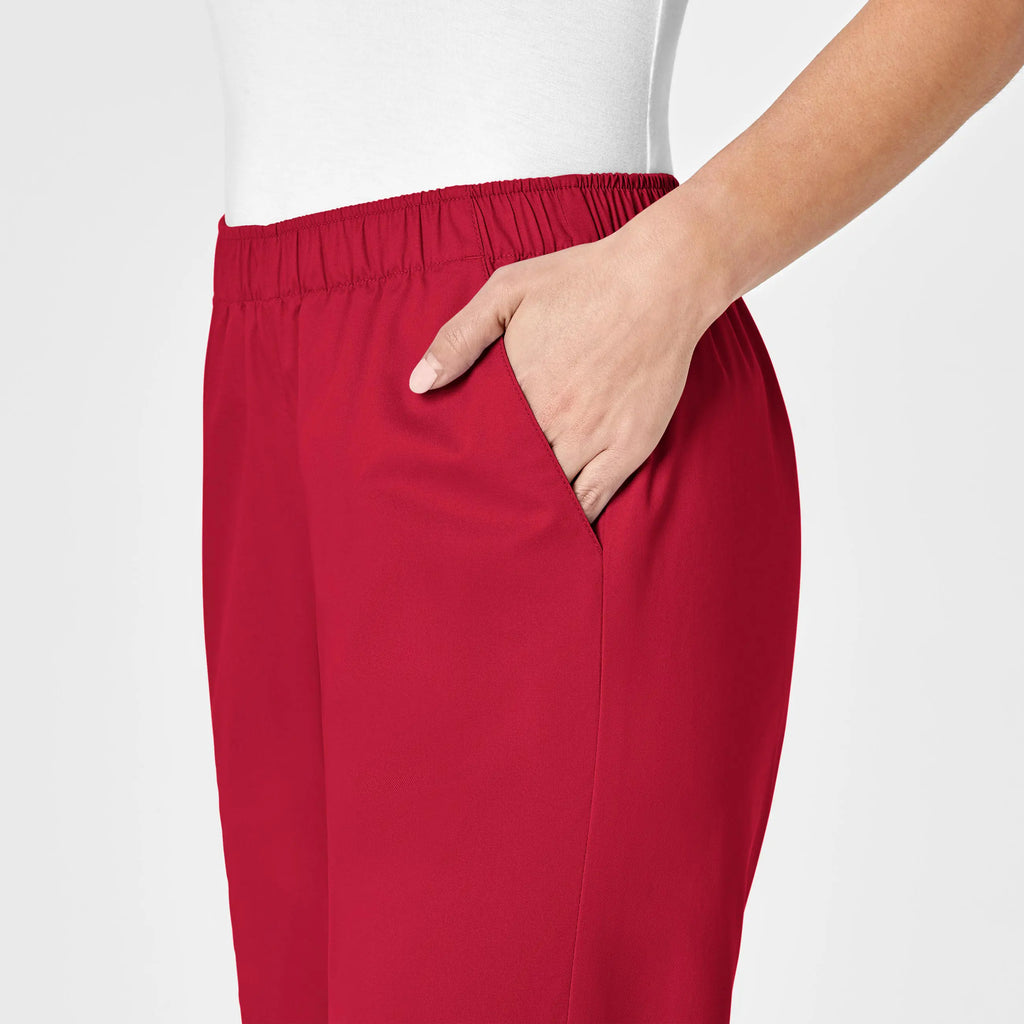 Wink Scrubs Women's Pull-On Cargo Scrub Pant Red | scrub-supply.com