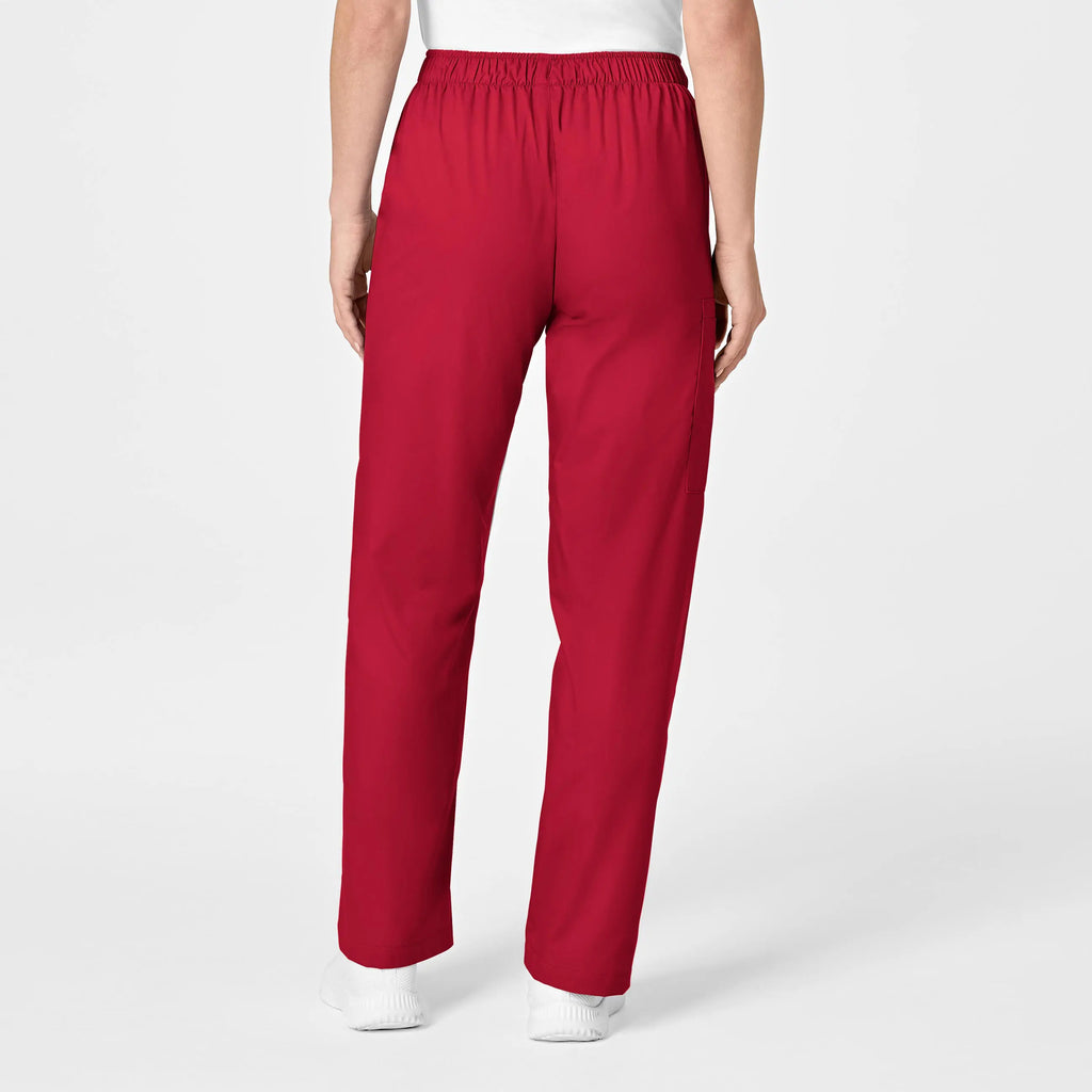 Wink Scrubs Women's Pull-On Cargo Scrub Pant Red | scrub-supply.com