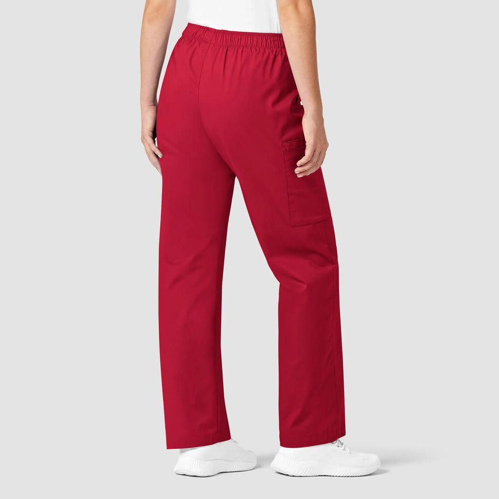 Wink Scrubs Women's Pull-On Cargo Scrub Pant Red | scrub-supply.com