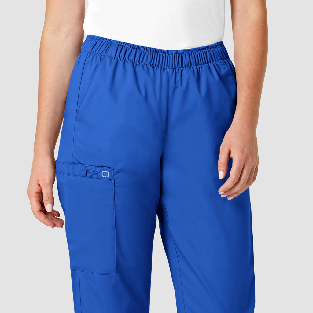 Wink Scrubs Women's Pull-On Cargo Scrub Pant Royal Blue | scrub-supply.com