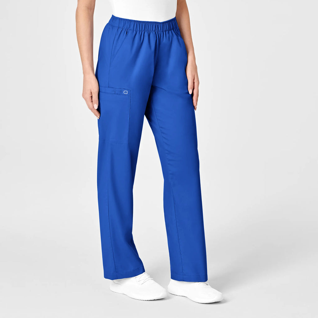 Wink Scrubs Women's Pull-On Cargo Scrub Pant Royal Blue | scrub-supply.com