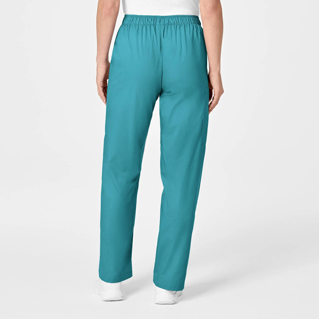 Wink Scrubs Women's Pull-On Cargo Scrub Pant Teal | scrub-supply.com