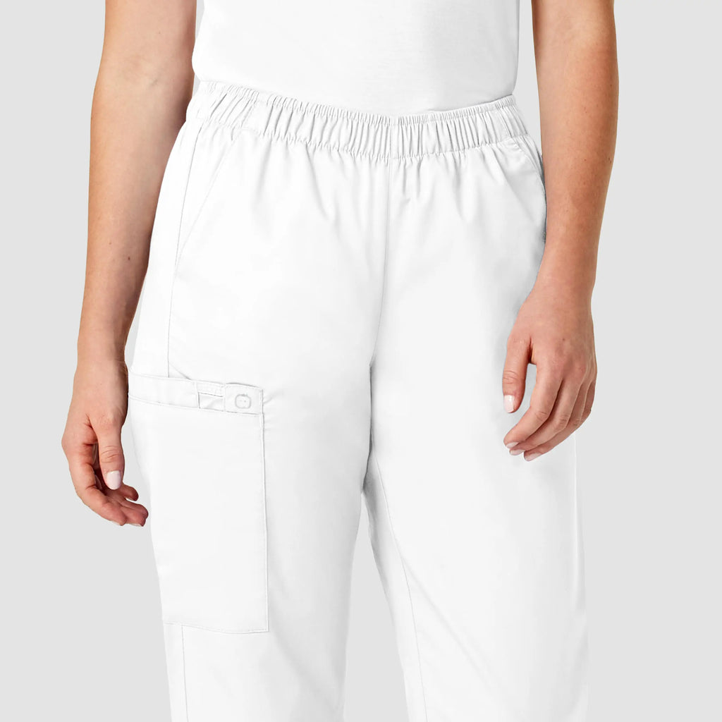 Wink Scrubs Women's Pull-On Cargo Scrub Pant White | scrub-supply.com