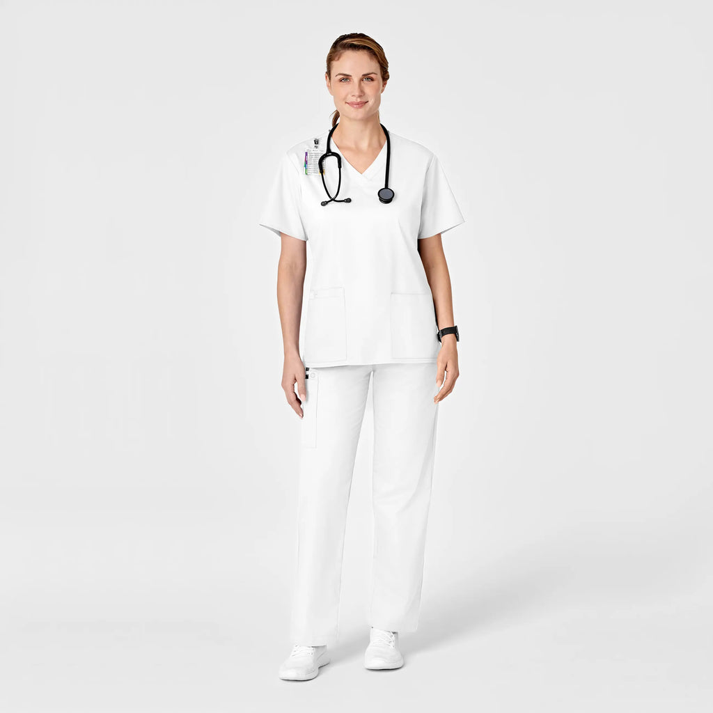 Wink Scrubs Women's Pull-On Cargo Scrub Pant White | scrub-supply.com