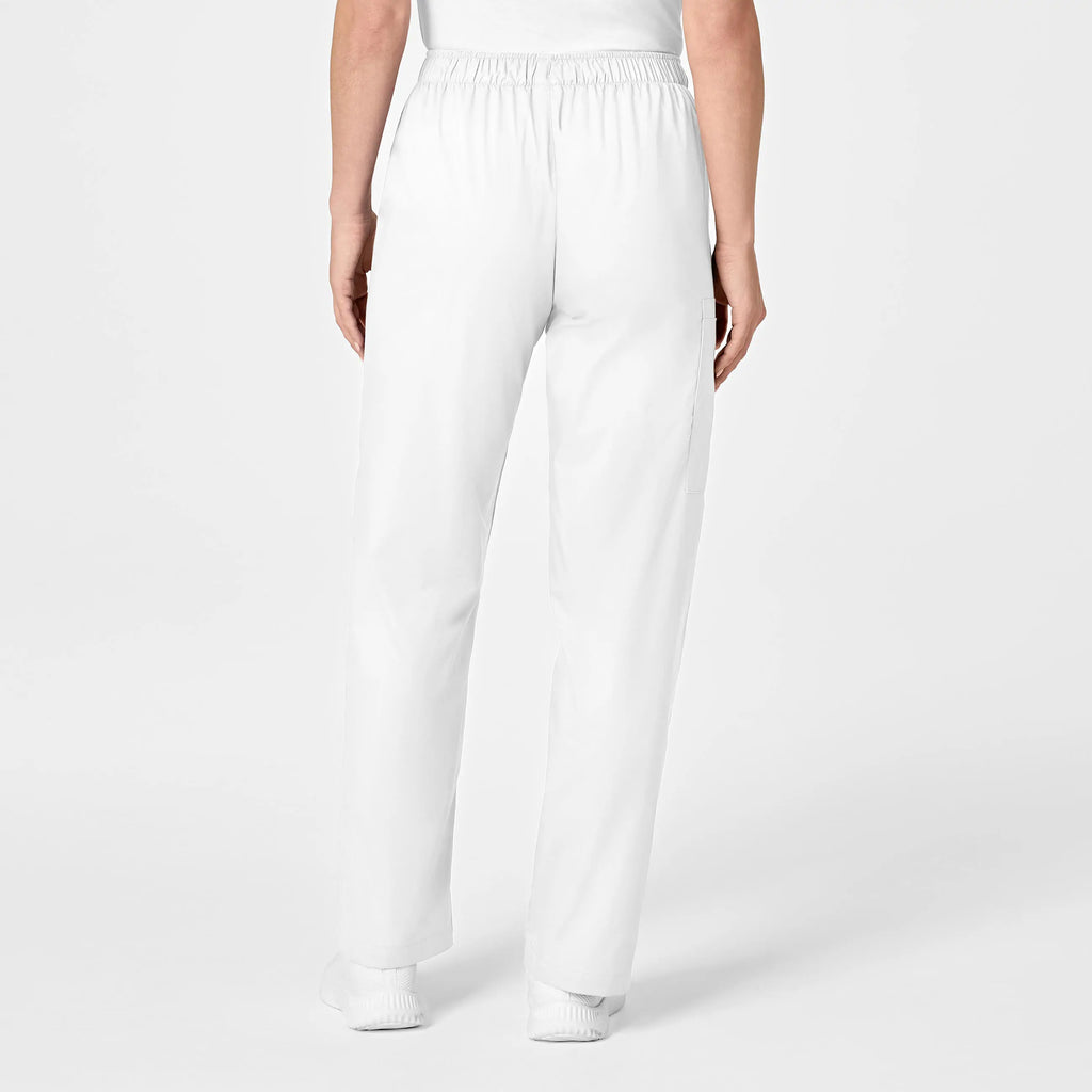 Wink Scrubs Women's Pull-On Cargo Scrub Pant White | scrub-supply.com