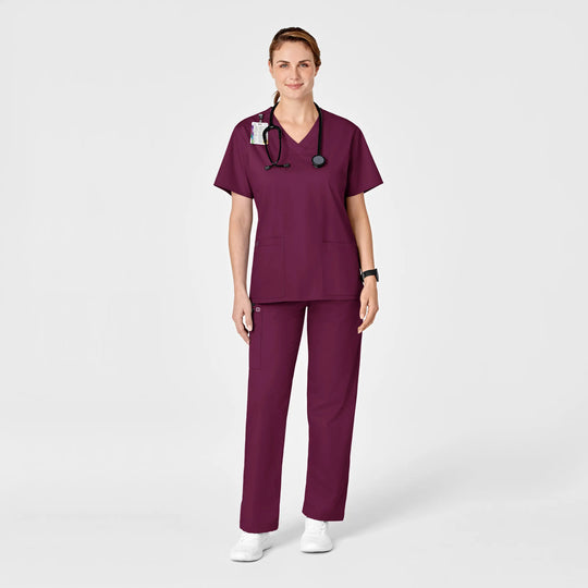 Wink Scrubs Women's Pull-On Cargo Scrub Pant Wine | scrub-supply.com