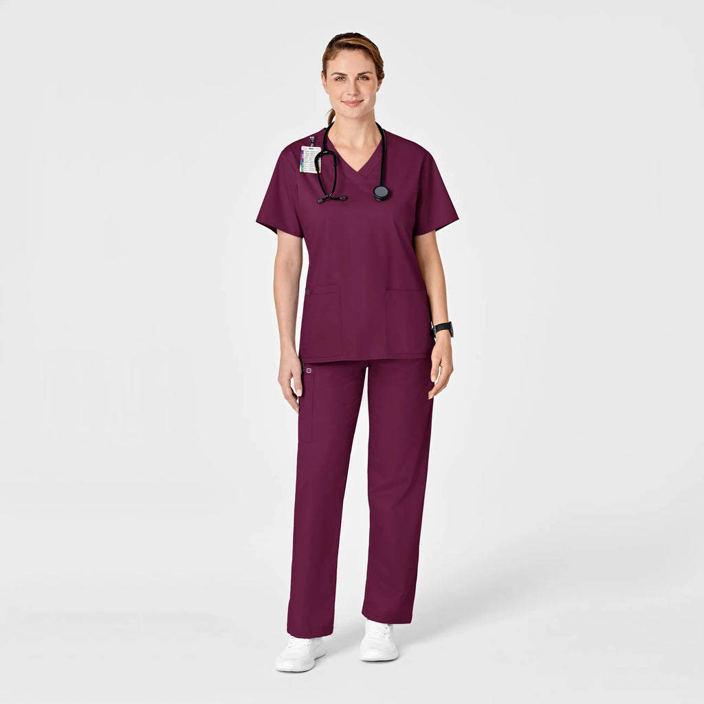 Wink Scrubs Women's Pull-On Cargo Scrub Pant Wine | scrub-supply.com