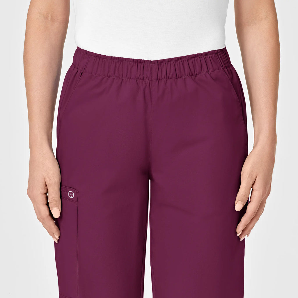 Wink Scrubs Women's Pull-On Cargo Scrub Pant Wine | scrub-supply.com