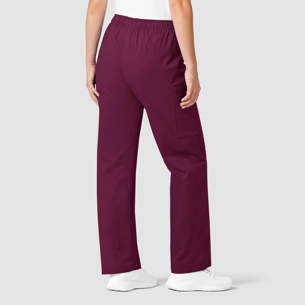 Wink Scrubs Women's Pull-On Cargo Scrub Pant Wine | scrub-supply.com