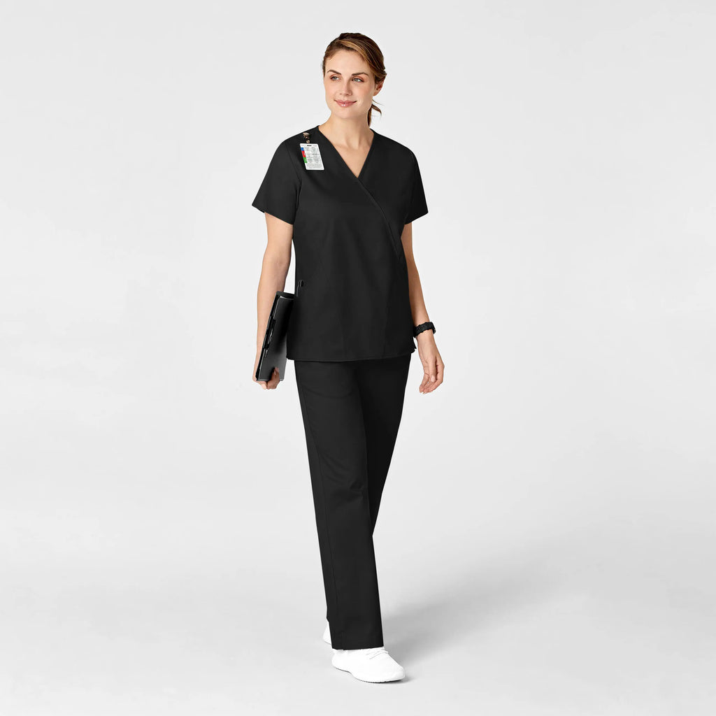 Wink Scrubs Women's Flare Leg Scrub Pant Black | scrub-supply.com