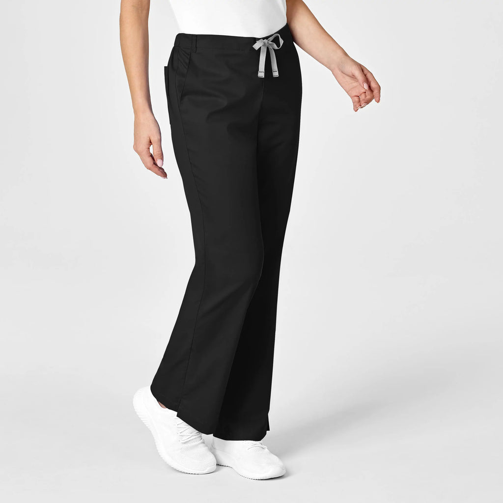 Wink Scrubs Women's Flare Leg Scrub Pant Black | scrub-supply.com