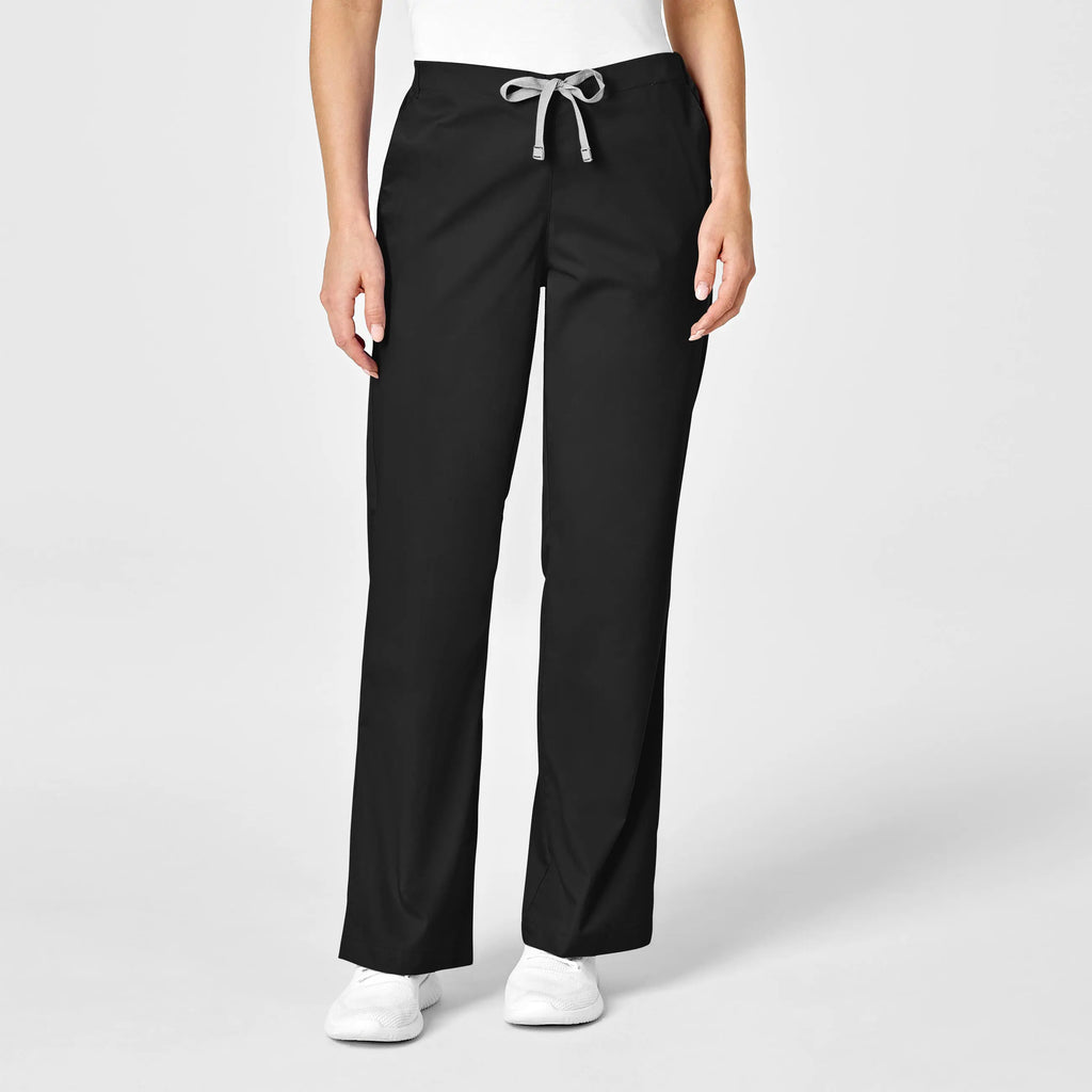 Wink Scrubs Women's Flare Leg Scrub Pant Black | scrub-supply.com