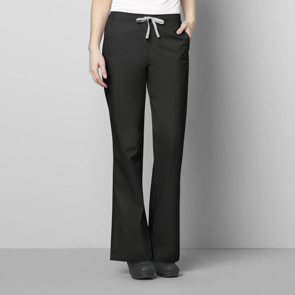 Wink Scrubs Women's Flare Leg Scrub Pant Black | scrub-supply.com