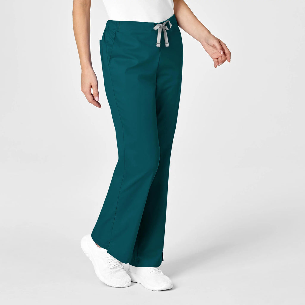 Wink Scrubs Women's Flare Leg Scrub Pant Caribbean Blue | scrub-supply.com