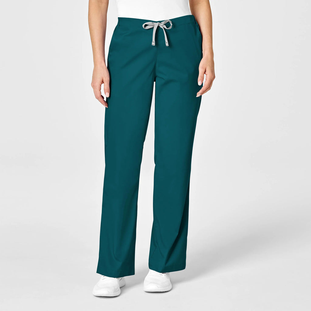 Wink Scrubs Women's Flare Leg Scrub Pant Caribbean Blue | scrub-supply.com