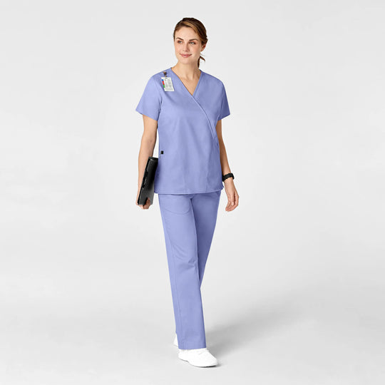 Wink Scrubs Women's Flare Leg Scrub Pant Ceil Blue | scrub-supply.com
