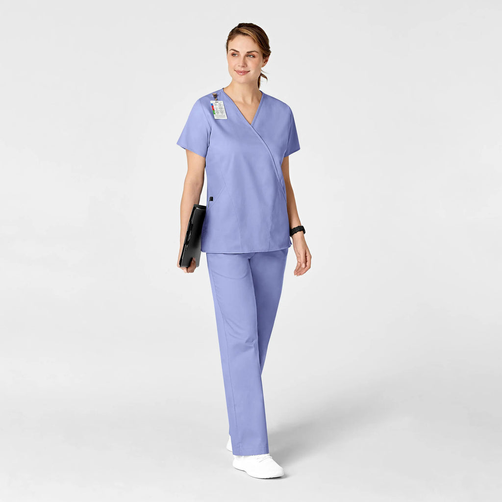 Wink Scrubs Women's Flare Leg Scrub Pant Ceil Blue | scrub-supply.com