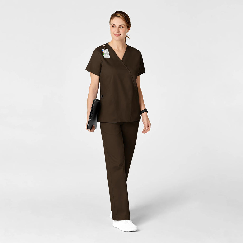 Wink Scrubs Women's Flare Leg Scrub Pant Chocolate | scrub-supply.com